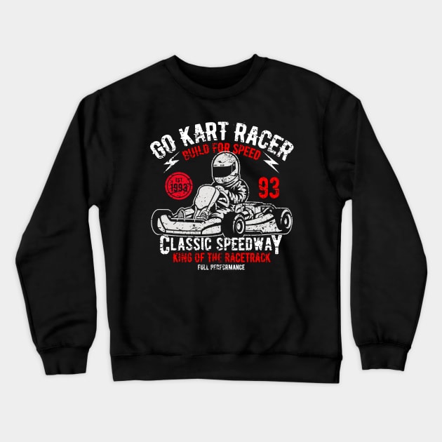 Go Kart Racing Champion Crewneck Sweatshirt by printjobz